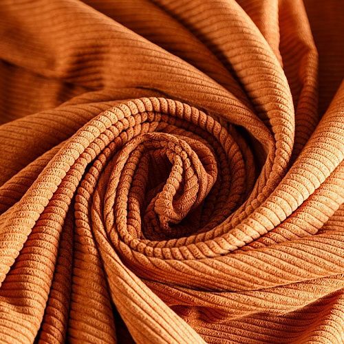 Вельвет 008-06497 жженый апельсин однотонный