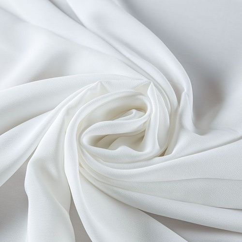 Крепдешин натуральный 028-06511 белый однотонный