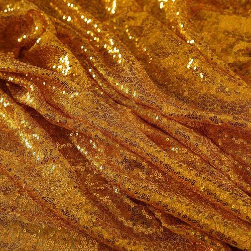 Пайетки на сетке 055-19012 шафрановый