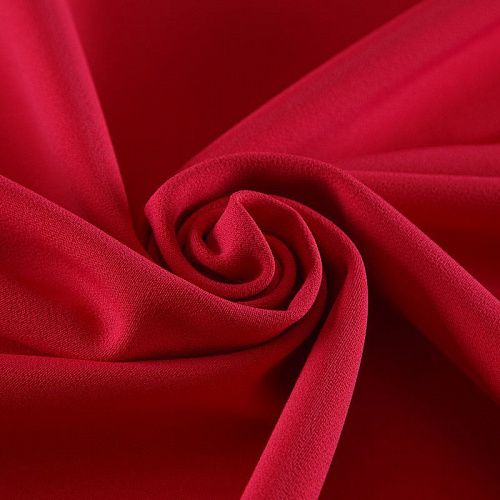 Креп стрейч Moschino 026-17121 красный однотонный