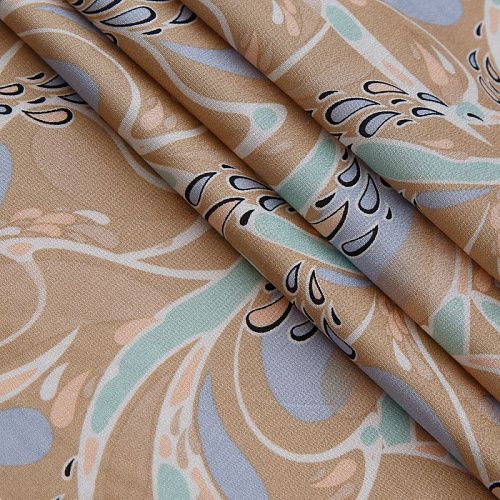 Штапель 069-17433 бежевый принтованный