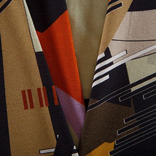 Трикотаж 056-16322 черный принтованный