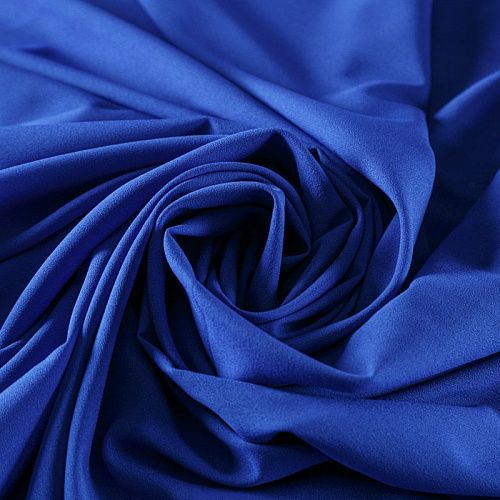 Крепдешин синтетический 029-08880 васильковый однотонный