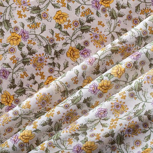 Батист 003-00886 молочный принтованный