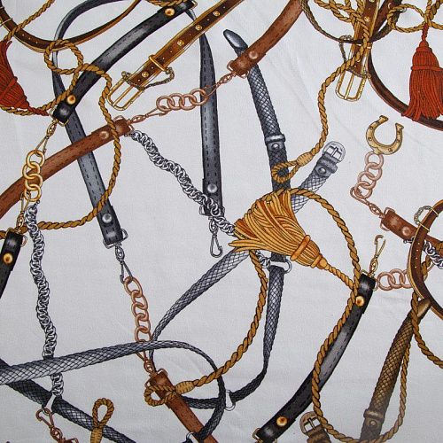 Трикотаж 056-14713 белый принтованный