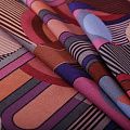 Шерсть стрейч плательная Emilio Pucci 066-19115 бордовый мультиколор