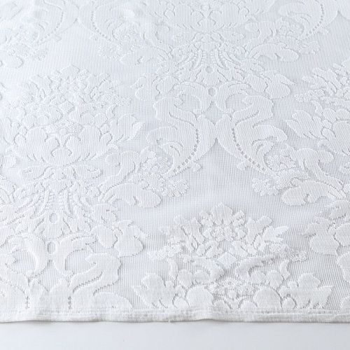 Тюль жаккардовый h-280 см Т272-01-31 белый однотонный