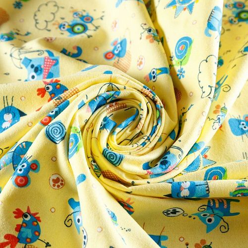 Фланель 060-08263 желтый принтованный