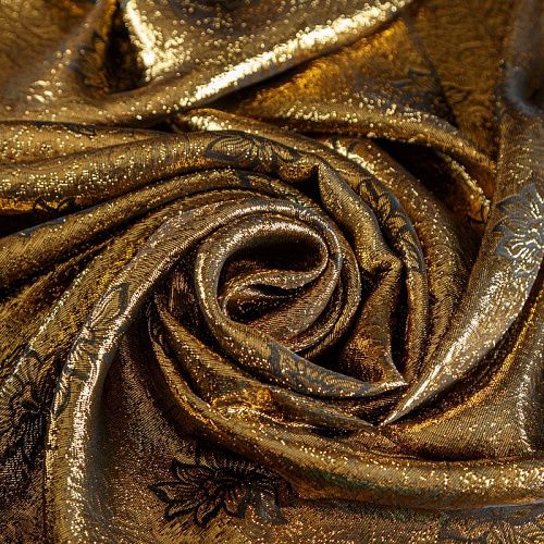 Шелк натуральный с люрексом К30-292 бронзовый