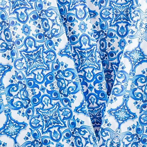 Лайкра 005-01234 белый принтованный