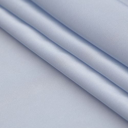 Крепдешин шелковый 028-16812 разбеленный голубой однотонный