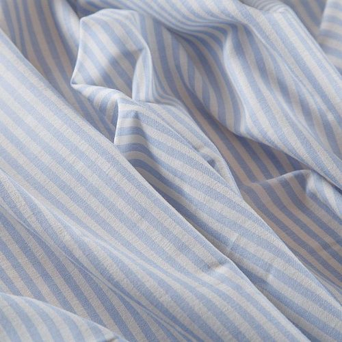 Лен-хлопок 035-16532 бело-голубой