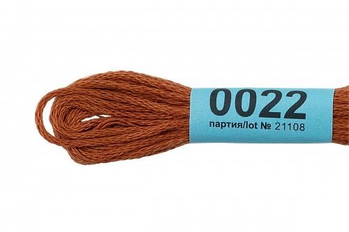 Нитки для вышивания Gamma мулине 8 м 0022 светло-коричневый