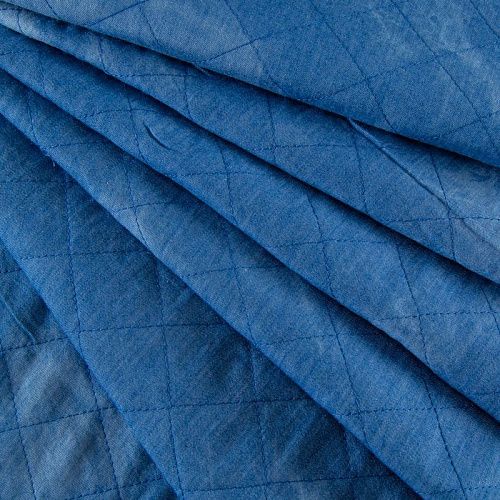 Курточный стеганный джинс с утеплителем 033-20085 синий