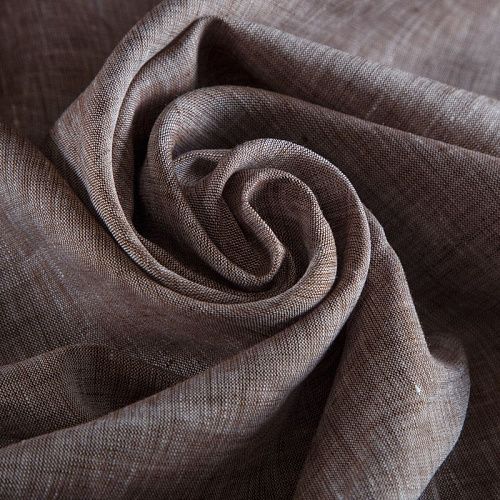 Лен натуральный 035-16650 кофейный меланж