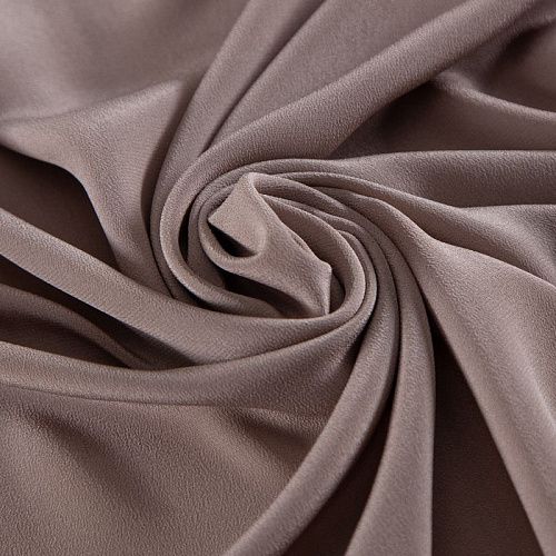 Крепдешин шелковый 028-20288 серо-бежевый