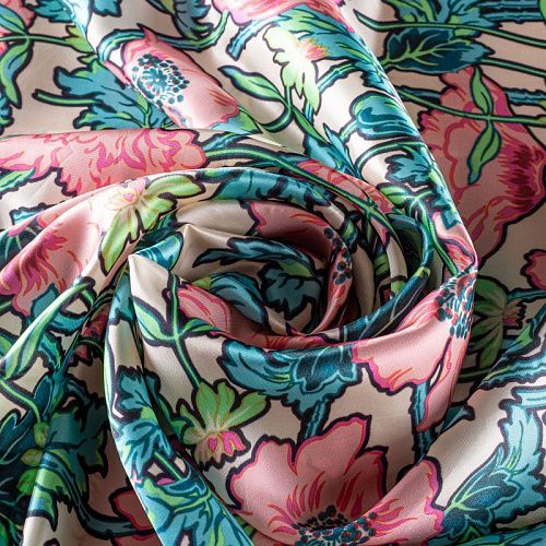 Вискоза 009-00987 светло-бежевый принтованный