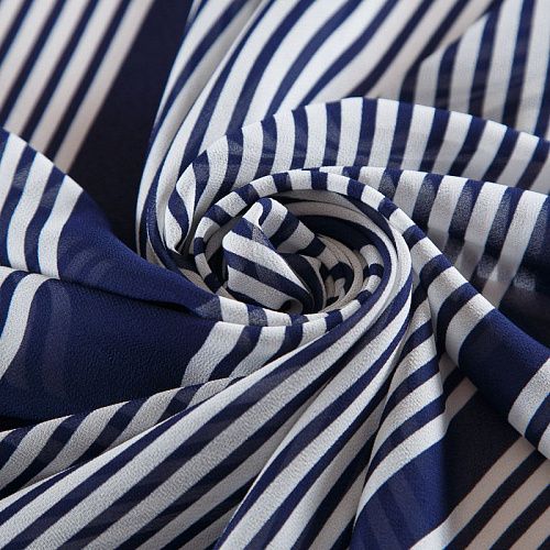 Креп-шифон 027-17548 белый принтованный