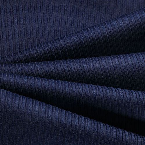 Вельвет 008-05859 темно-синий однотонный