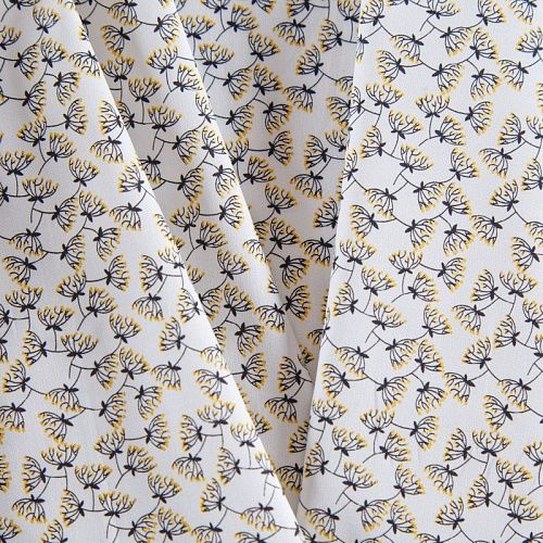 Хлопок плательно-рубашечный 049-12145 белый принтованный