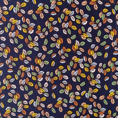 Шелк синтетический 065-01443 темно-синий принтованный
