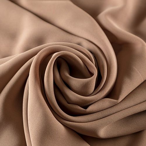 Креп-шифон 027-09856 бежевый однотонный