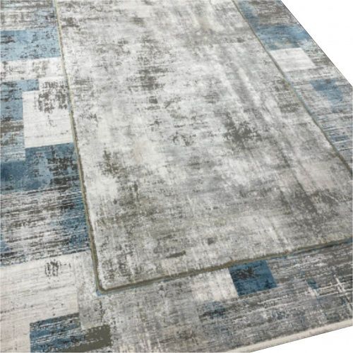 Ковер прямоугольный 240х340 см Woolknot Craft M426B темно-серый/синий