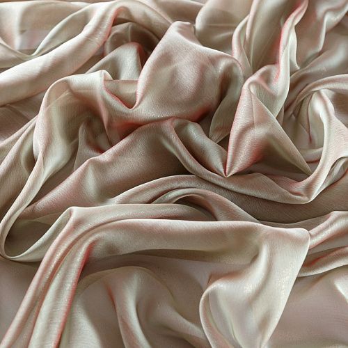 Шифон с напылением 068-09627 шалфейно-красный хамелеон