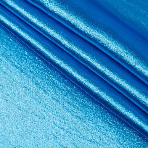 Креп-сатин крэш 001-13647 лазурно-голубой однотонный