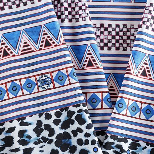 Лайкра 005-06294 белый принтованный