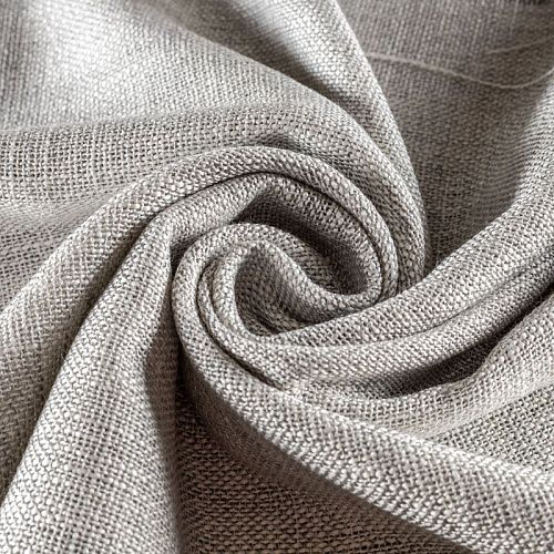 Ткань портьерная лен h-295 см 05-02-00240 светло-серый однотонный