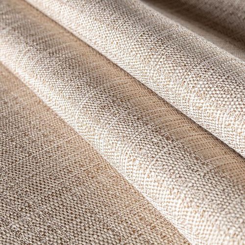 Ткань портьерная лен h-295 см 05-02-00333 серо-бежевый однотонный