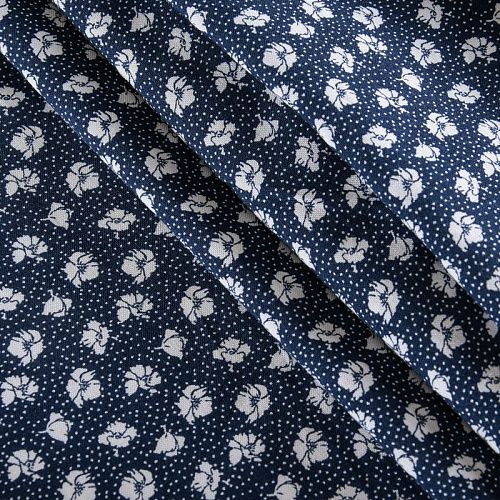 Вискоза 009-11694 темно-синий принтованный