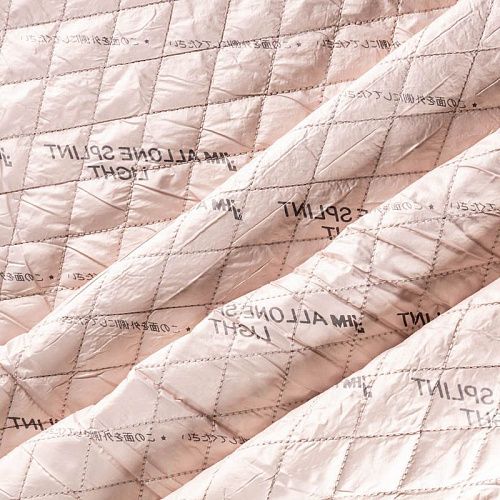 Ткань курточная 033-00346 пудрово-розовый принтованный