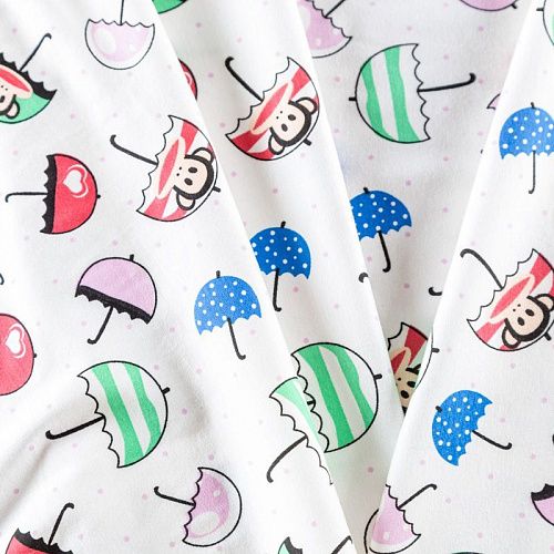 Трикотаж 056-09783 молочный принтованный