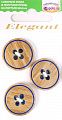 Пуговицы ELEGANT 23 мм пластик 3 шт 11558-23-ORY10/3 бежевый