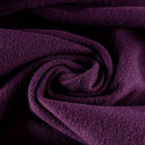 Ткань пальтовая К25-400 баклажановый однотонный