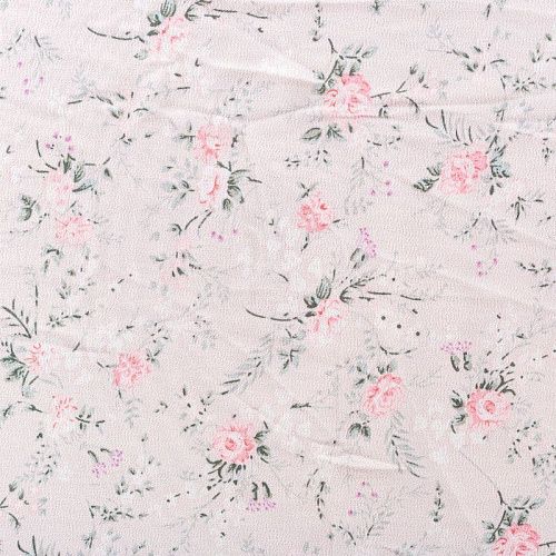 Креп-шифон 027-01448 пудровый принтованный