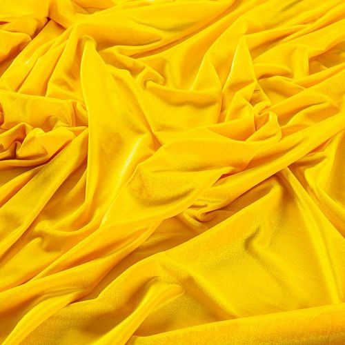 Бархат 002-02009 ярко-желтый однотонный