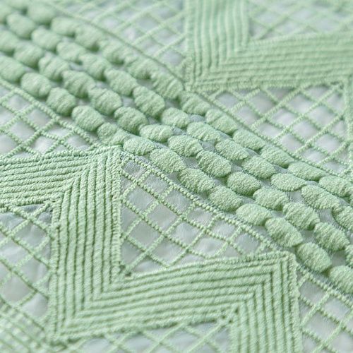 Гипюр-макраме на органзе 012-08455 фисташковый 