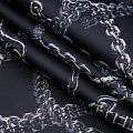 Сатин Yves Saint Laurent 001-16341 черный принтованный
