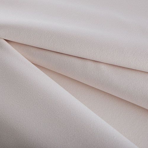 Креп стрейч на дублерине Moschino 026-17114 молочный однотонный