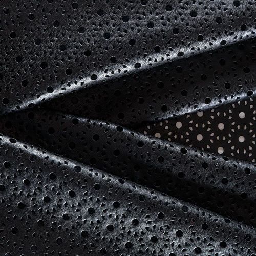 Экокожа перфорированная 070-05772 черный однотонный