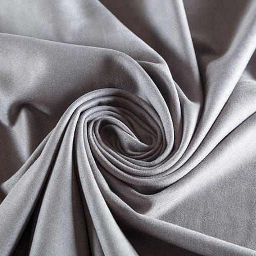 Замша искусственная 018-05645 серый однотонный