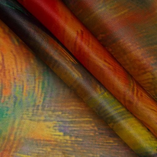 Шифон 068-17454 желто-красный мультиколор