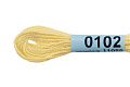 Нитки для вышивания Gamma мулине 8 м 0102 светло-лимонный