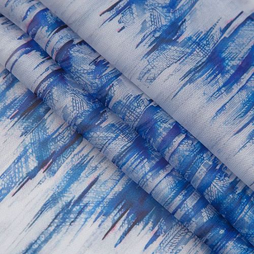 Шифон 068-17392 белый принтованный