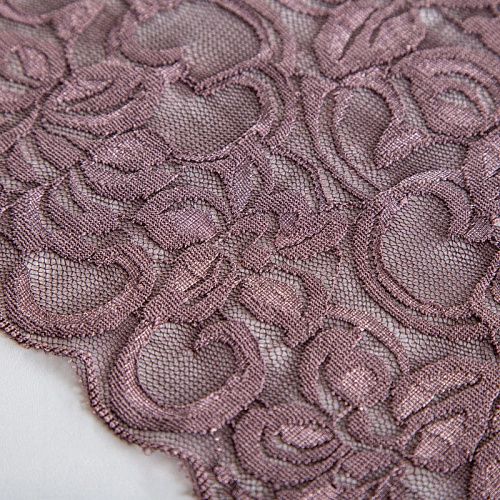 Кружево эластичное 180 мм Ф01-0064 махагон коричневый