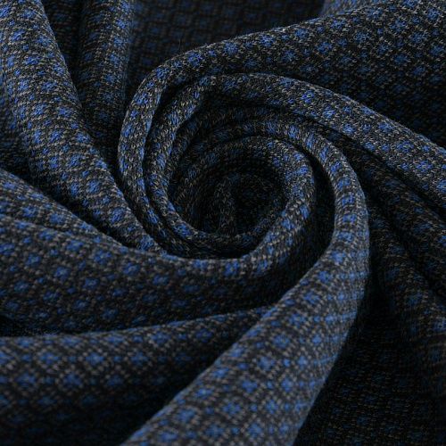 Трикотаж 056-11761 синий жаккардовый