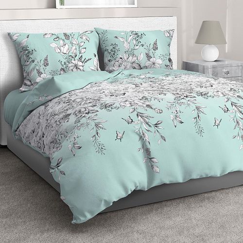 Бязь премиум ш.220 см 007-13838 шалфейный принтованный